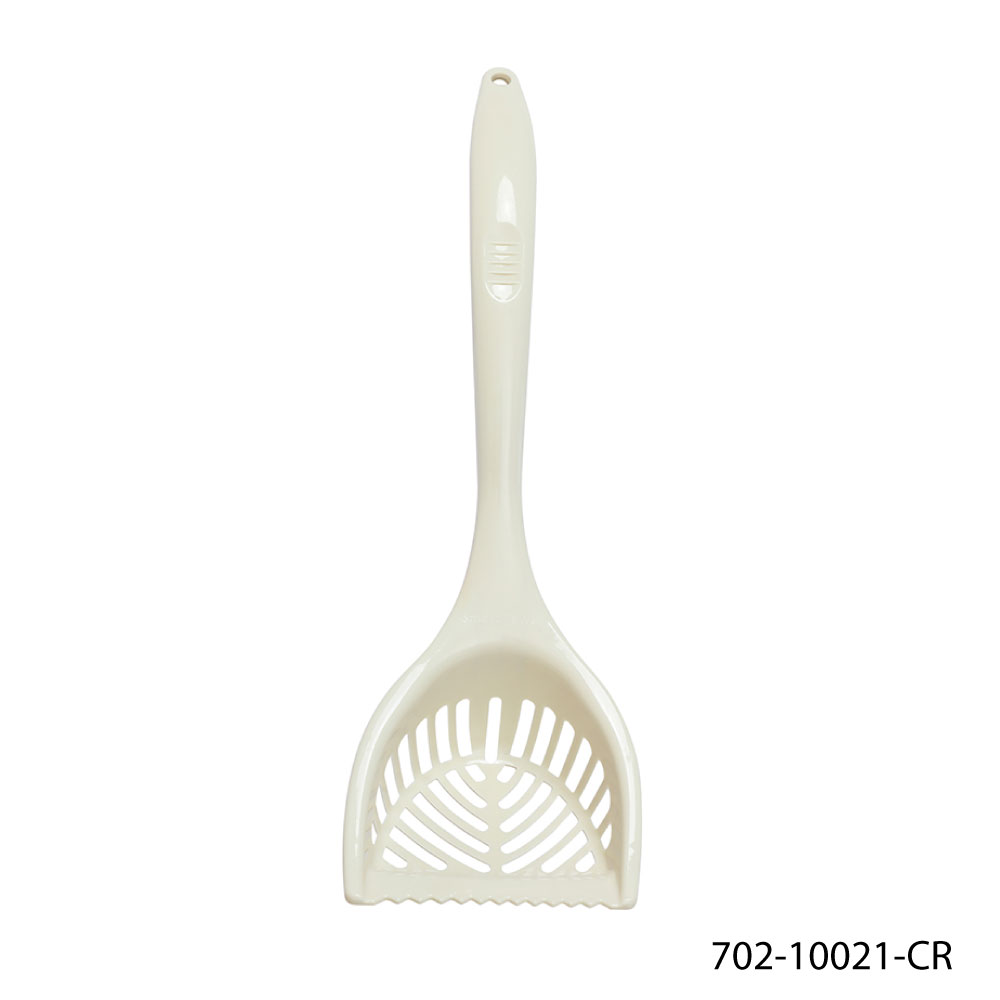 Kanimal Litter Scoop ที่ตักทรายแมว ช้อนใหญ่พิเศษ สำหรับทรายภูเขาไฟ ไม้สน ข้าวโพด ทรายเบนโทไนท์ Size XL ขนาด 44.5x17 ซม. (สีครีม)