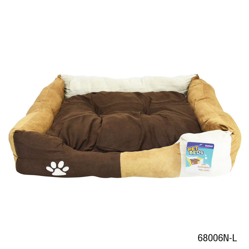 Kanimal Pet Bed ที่นอนสุนัข ที่นอนแมว เบาะนอนจัมโบ้ นุ่มพิเศษ สำหรับสุนัขและแมว Size XL ขนาด 90x70x20 ซม. (สีน้ำตาล)