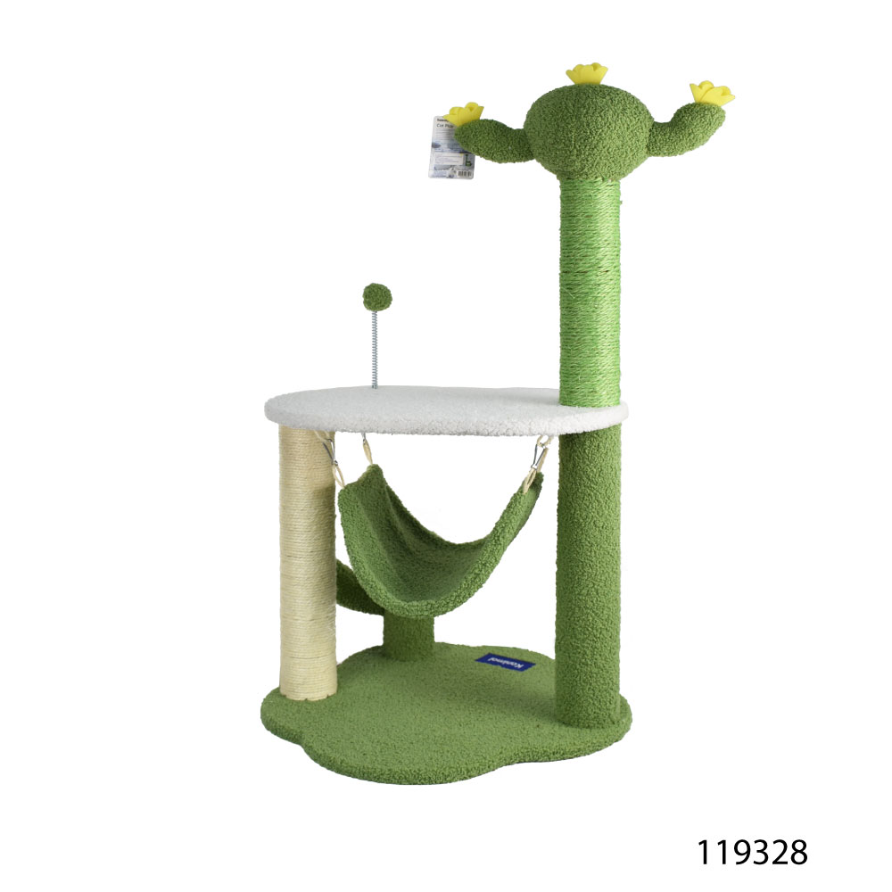 Kanimal Cat Condo Toy ของเล่นแมว คอนโดแมว ที่นอนแมว รุ่นกระบองเพชร พร้อมเสาลับเล็บ สำหรับแมวทุกวัย Size L ขนาด 45x45x90 ซม.