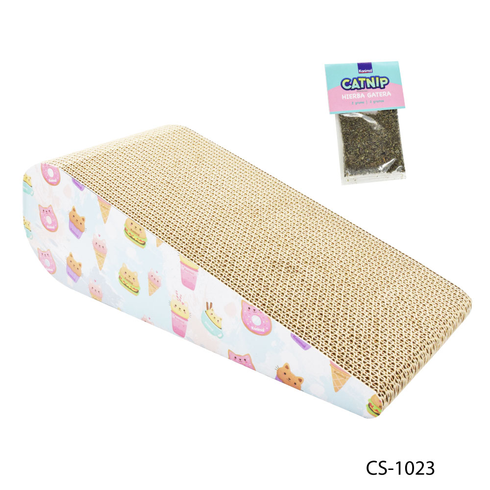 Kanimal Cat Toy ของเล่นแมว ที่ลับเล็บแมว รูปหยดน้ำ สำหรับแมว รุ่น Drops Size M ขนาด 43.5x18.7x13.5 ซม. ฟรี! Catnip กัญชาแมว