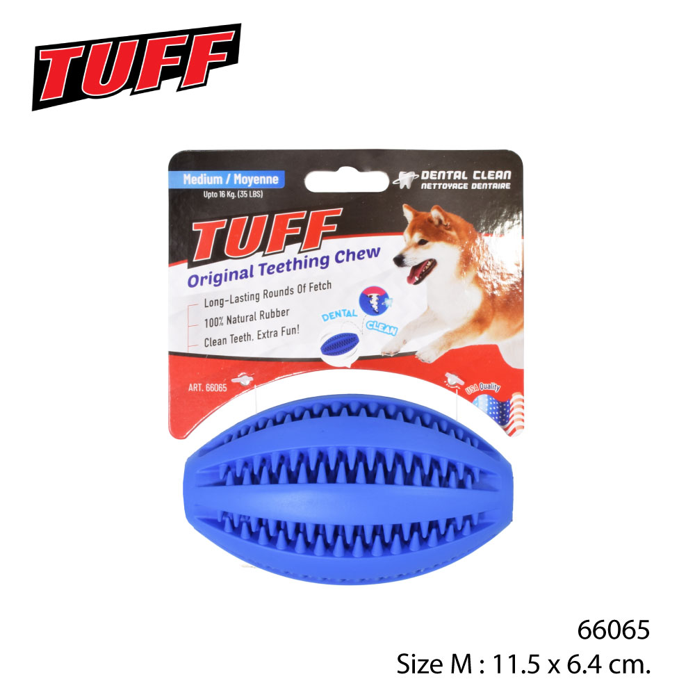 TUFF Original Teething Chew ของเล่นสุนัข ยางกัดขัดฟัน ลดคราบหินปูน สำหรับสุนัข Size M ขนาด 11.5x6.4 ซม.