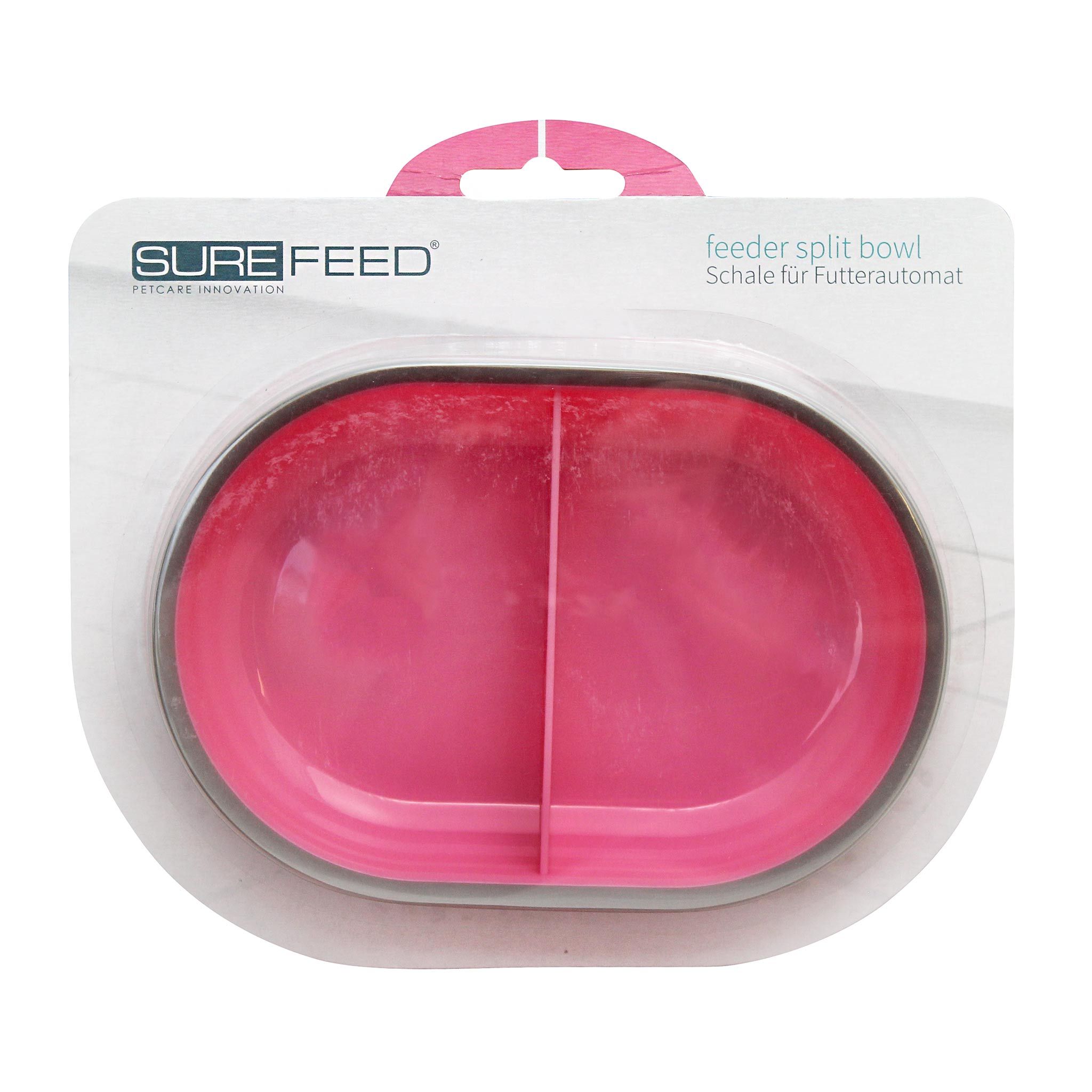SureFeed Split Feeder Bowl ชามให้อาหาร สำหรับที่ให้อาหารอัตโนมัติรุ่น Sensor และ Microchip สุนัขและแมว ความจุ 400 มล. (สีชมพู)