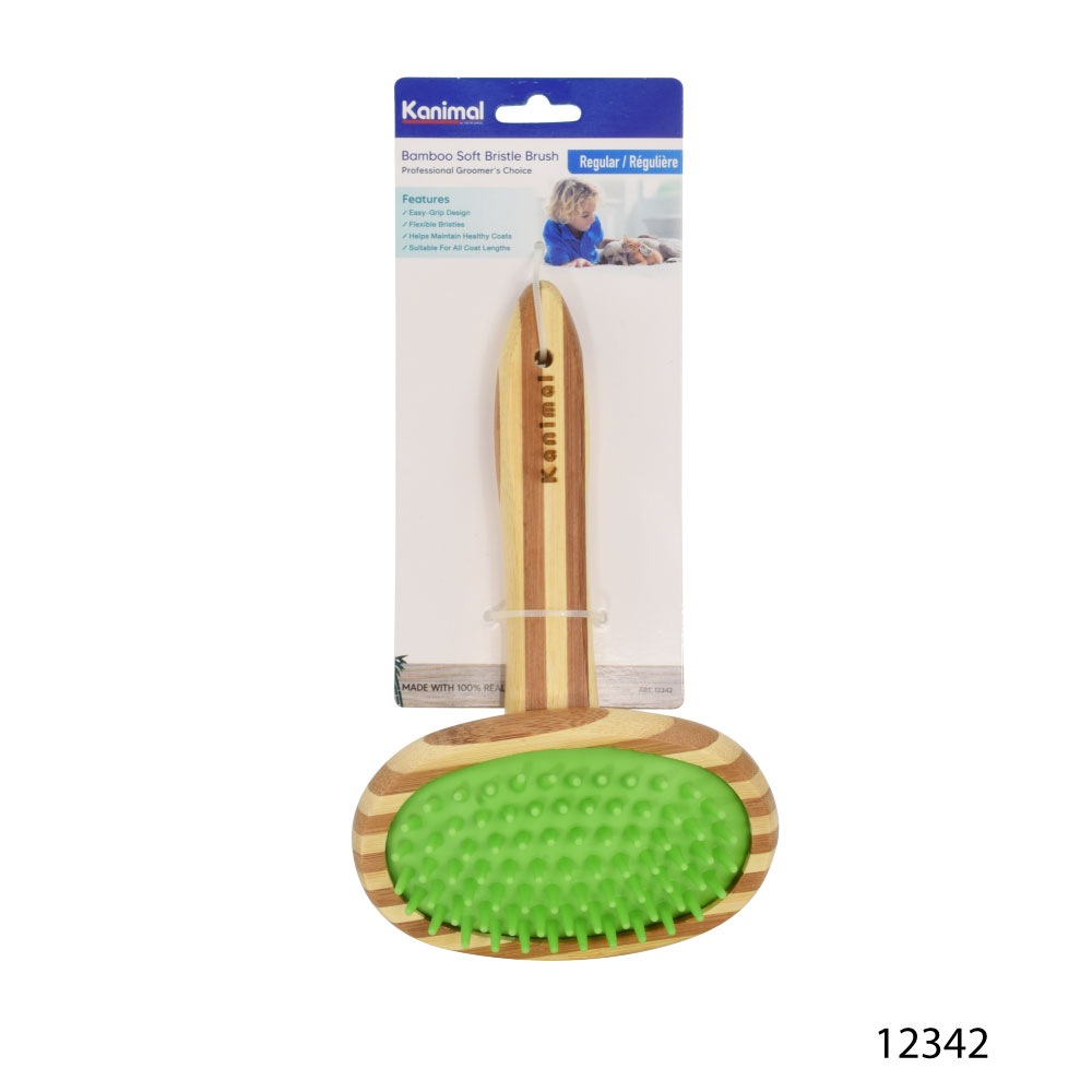 Kanimal Pet Massage Brush หวียางนวดขน แปรงนวดขน ช่วยผ่อนคลาย สำหรับสุนัขและแมว Size M ขนาด 11.5x18.5 ซม.