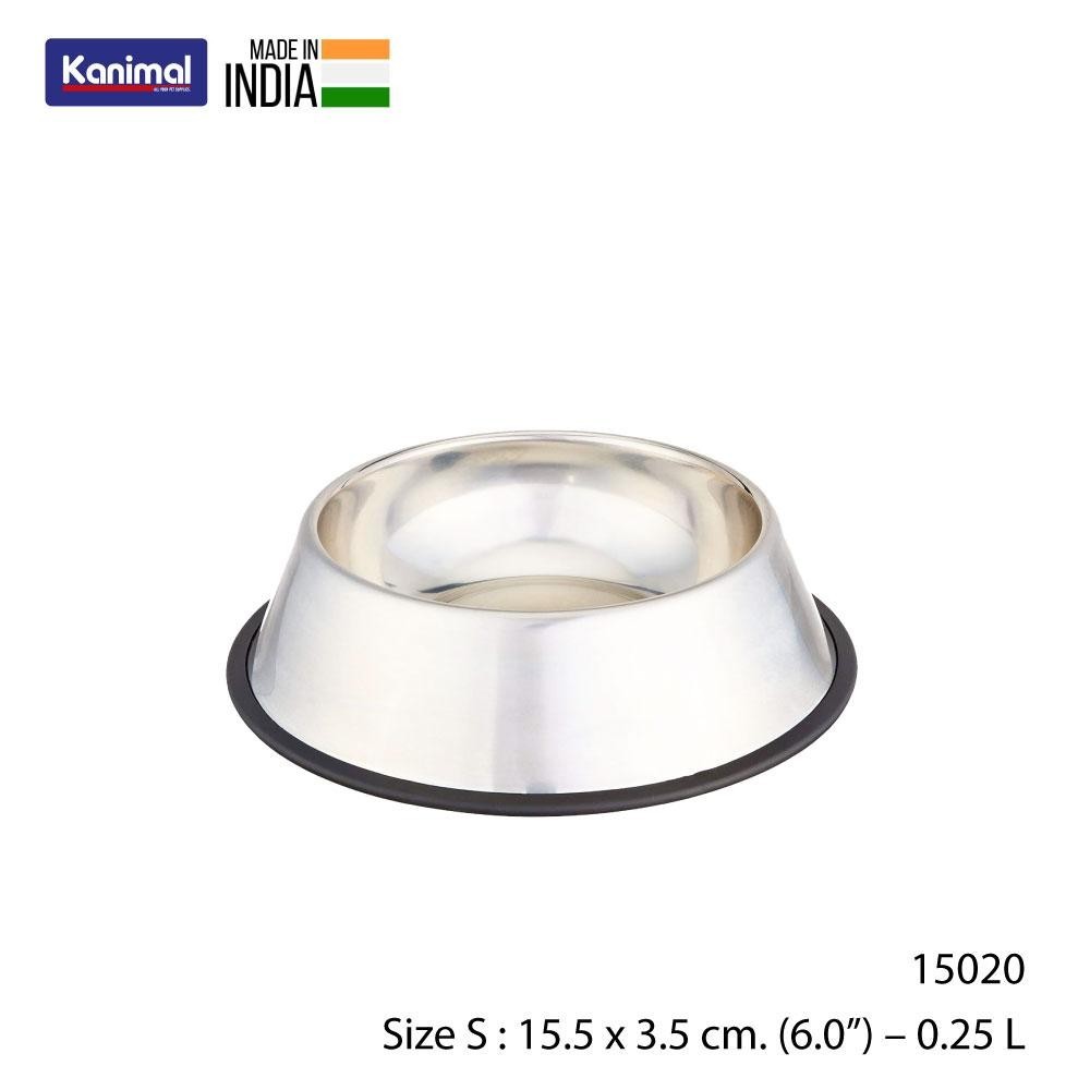 Kanimal Anti-Skid Pet Bowl ชามอาหารสัตว์เลี้ยง รุ่น Anti-Skid ป้องกันการเลื่อน สำหรับสุนัขและแมว Size S ขนาด 15.5 x 3.5 ซม. (6.0”) – 0.25 L.