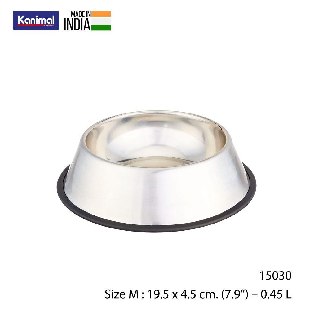 Kanimal Anti-Skid Pet Bowl ชามอาหารสัตว์เลี้ยง รุ่น Anti-Skid ป้องกันการเลื่อน สำหรับสุนัขและแมว Size M ขนาด 19.5 x 4.5 ซม. (7.9”) – 0.45 L.