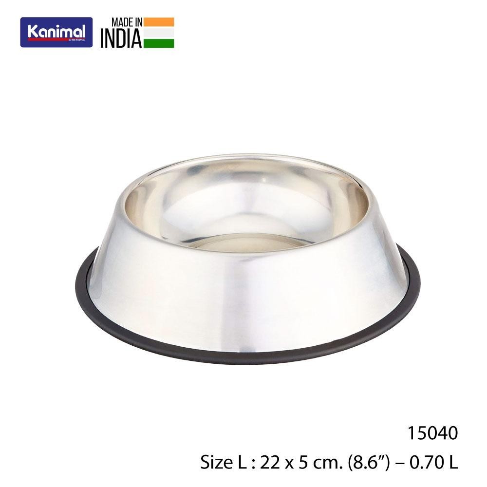 Kanimal Anti-Skid Pet Bowl ชามอาหารสัตว์เลี้ยง รุ่น Anti-Skid ป้องกันการเลื่อน สำหรับสุนัขและแมว Size L ขนาด 22 x 5 ซม. (8.6”) – 0.70 L.