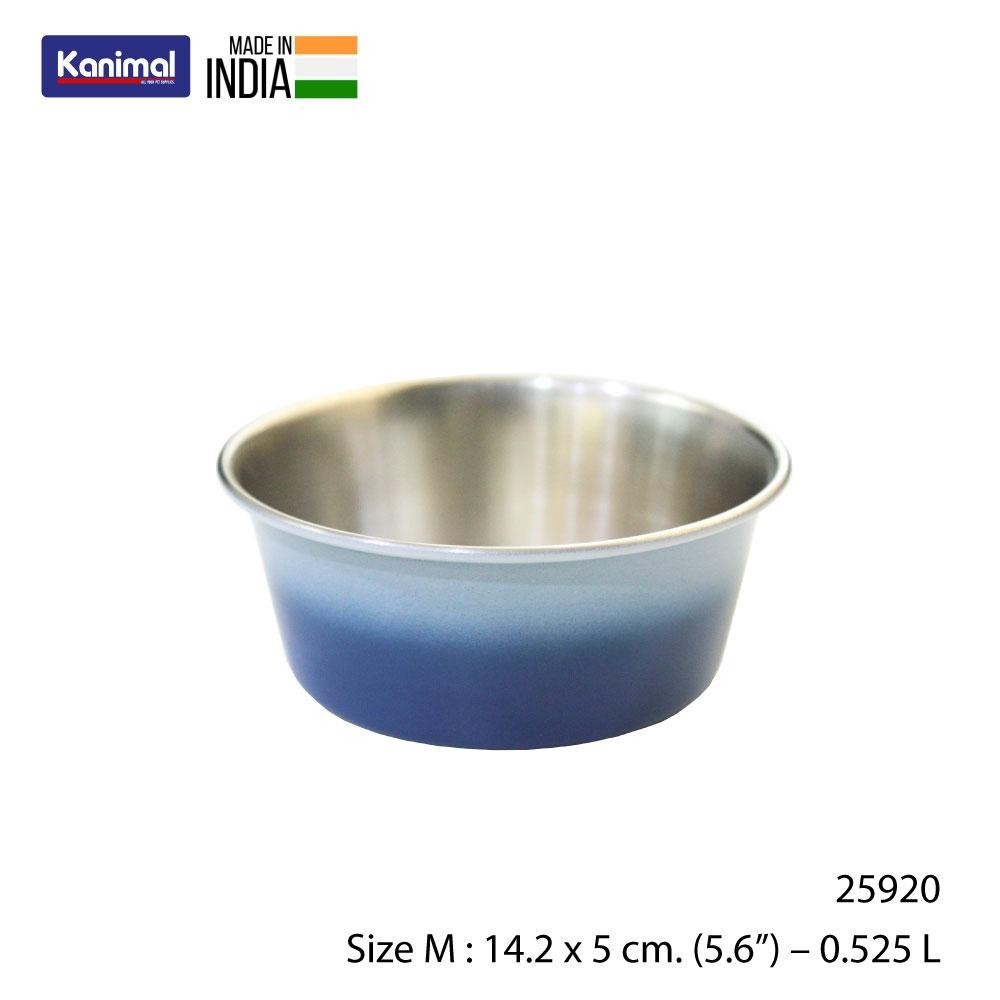 Kanimal Ombre Heavy Bowl ชามอาหารสัตว์เลี้ยง รุ่น Ombre Heavy Bowl สำหรับสุนัขและแมว Size M ขนาด 14.2 x 5 ซม. (5.6”) – 0.525 L