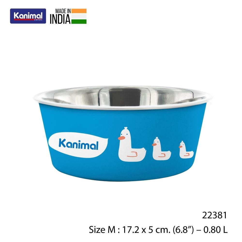 Kanimal Luna Bowl Ducky Family ชามอาหารสัตว์เลี้ยง รุ่น Luna Bowl - Ducky Family สำหรับสุนัขและแมว Size M ขนาด 17.2 x 5 ซม. (6.8”) – 0.80 L