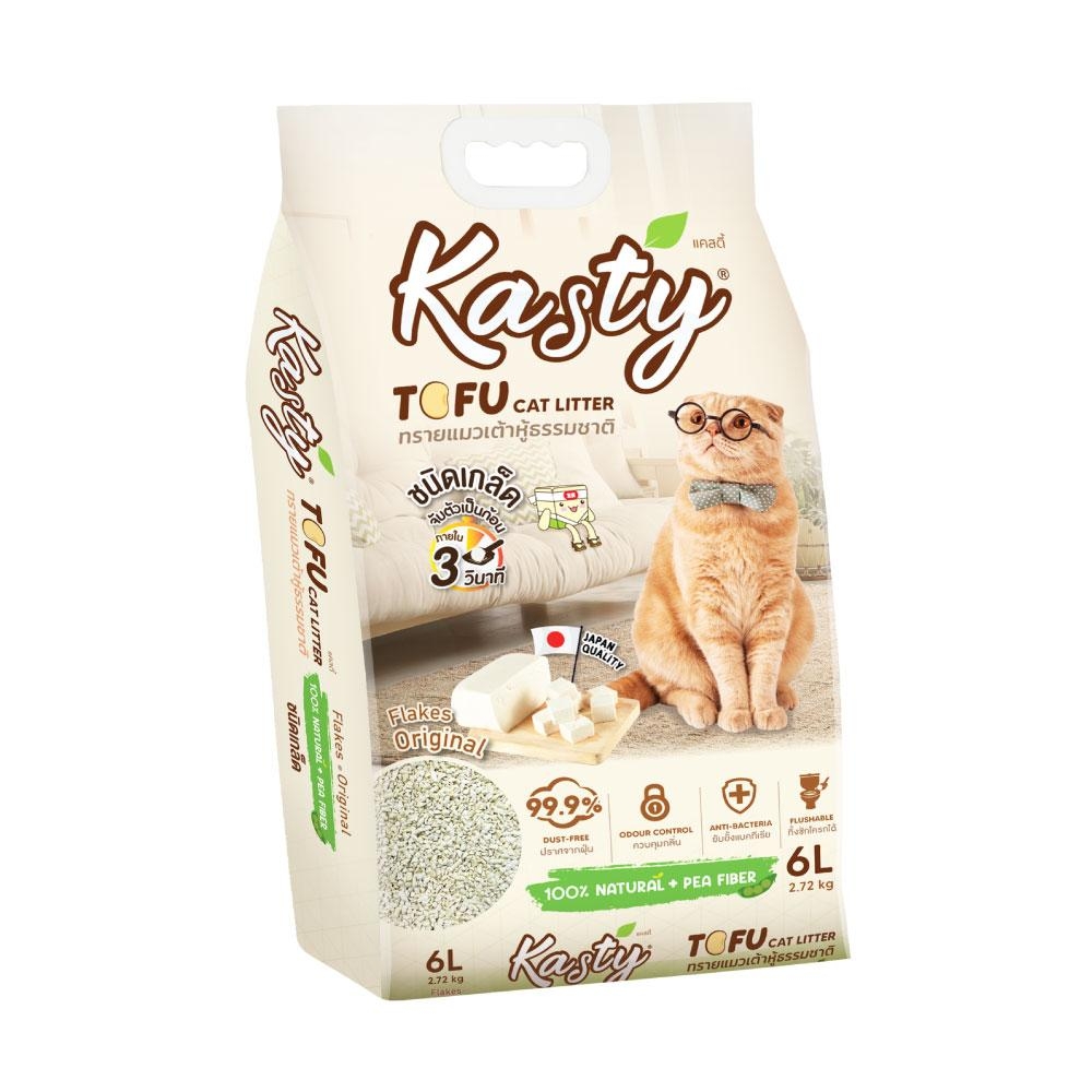 Kasty Flakes Natural Tofu Cat Litter 6 L.