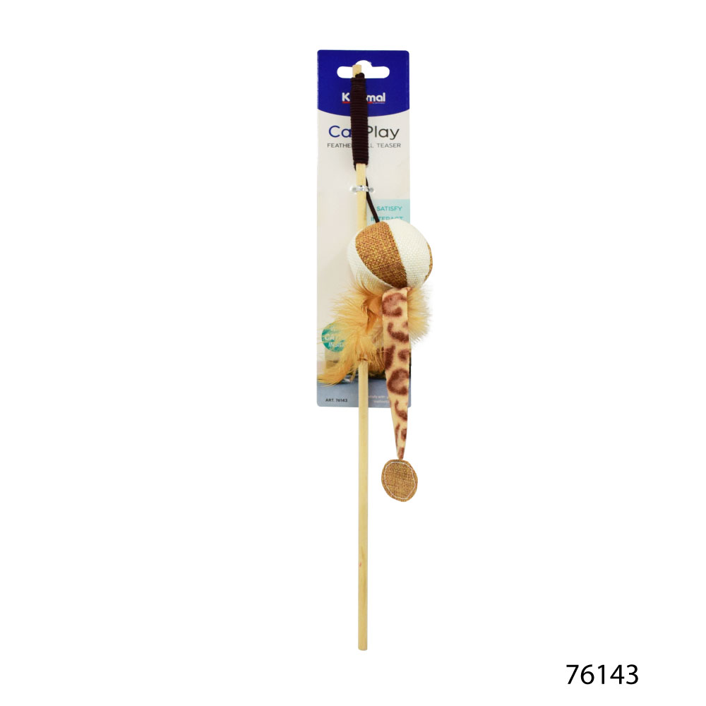 Kanimal Cat Toy Feather Ball Teaser