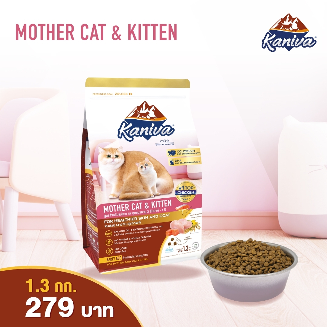 Kaniva Mother Cat &amp; Kitten 1.3 Kg.