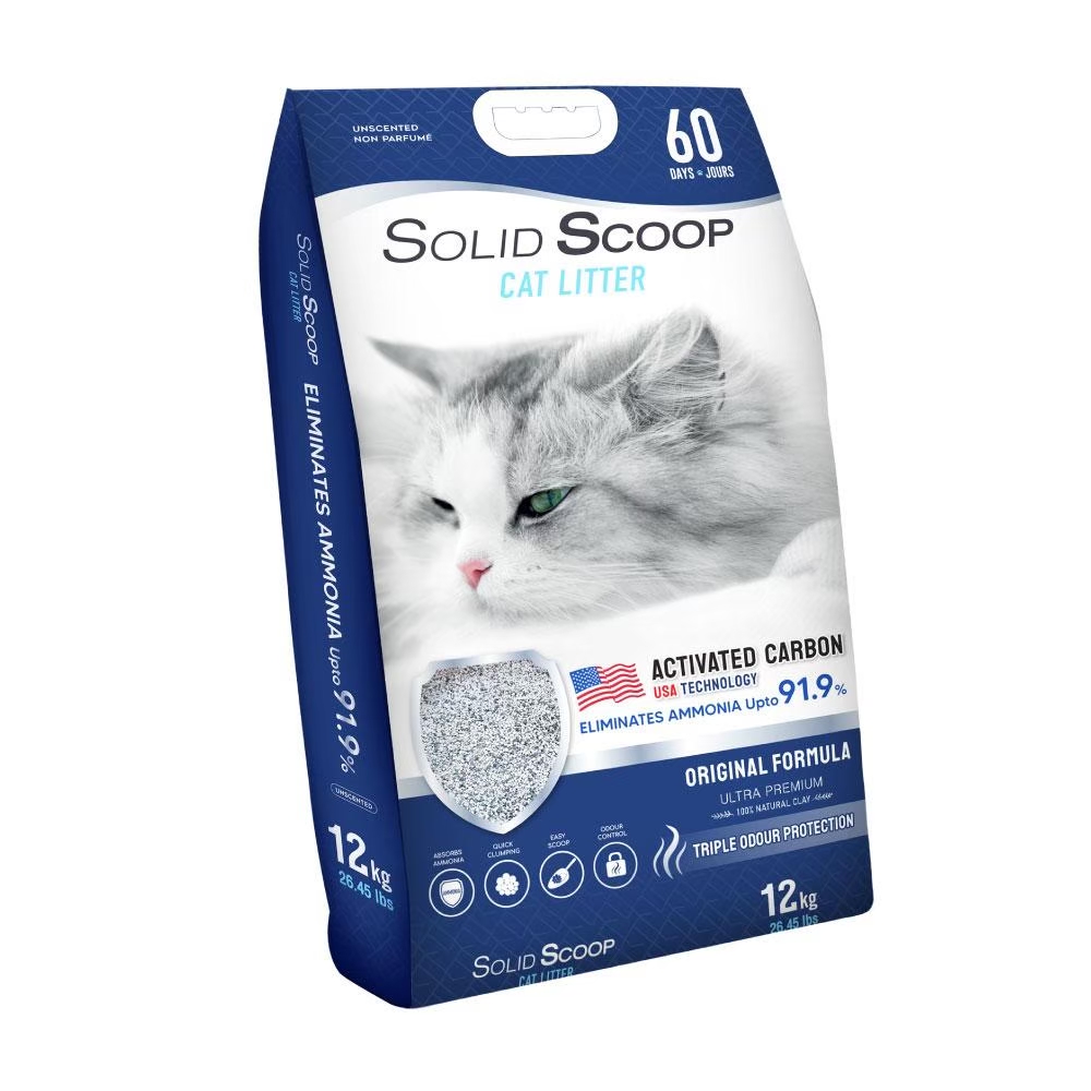 Solid Scoop Cat Litter 12 Kg.