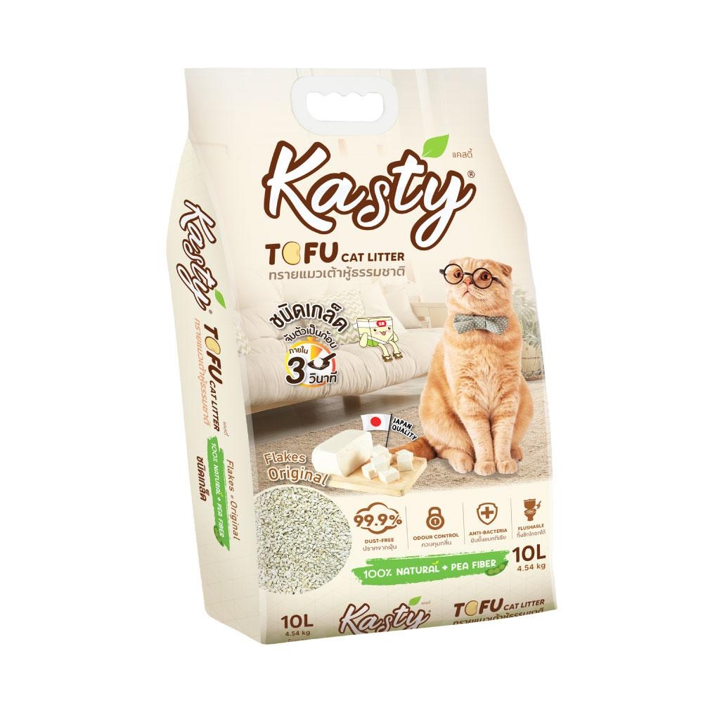Kasty Flakes Natural Tofu Cat Litter 10 L.